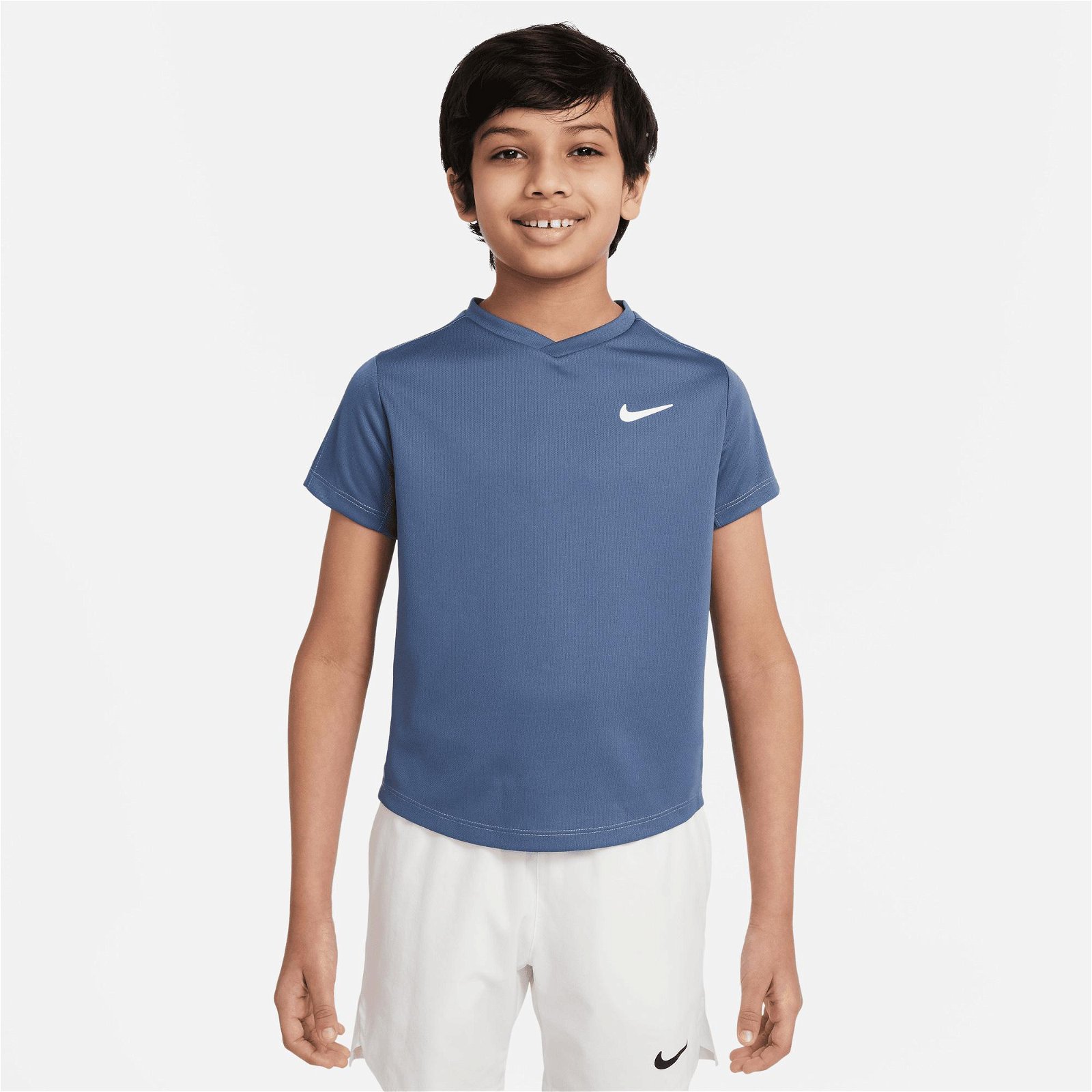 Nike Court Dri-FIT Victory Top Çocuk Mavi T-Shirt