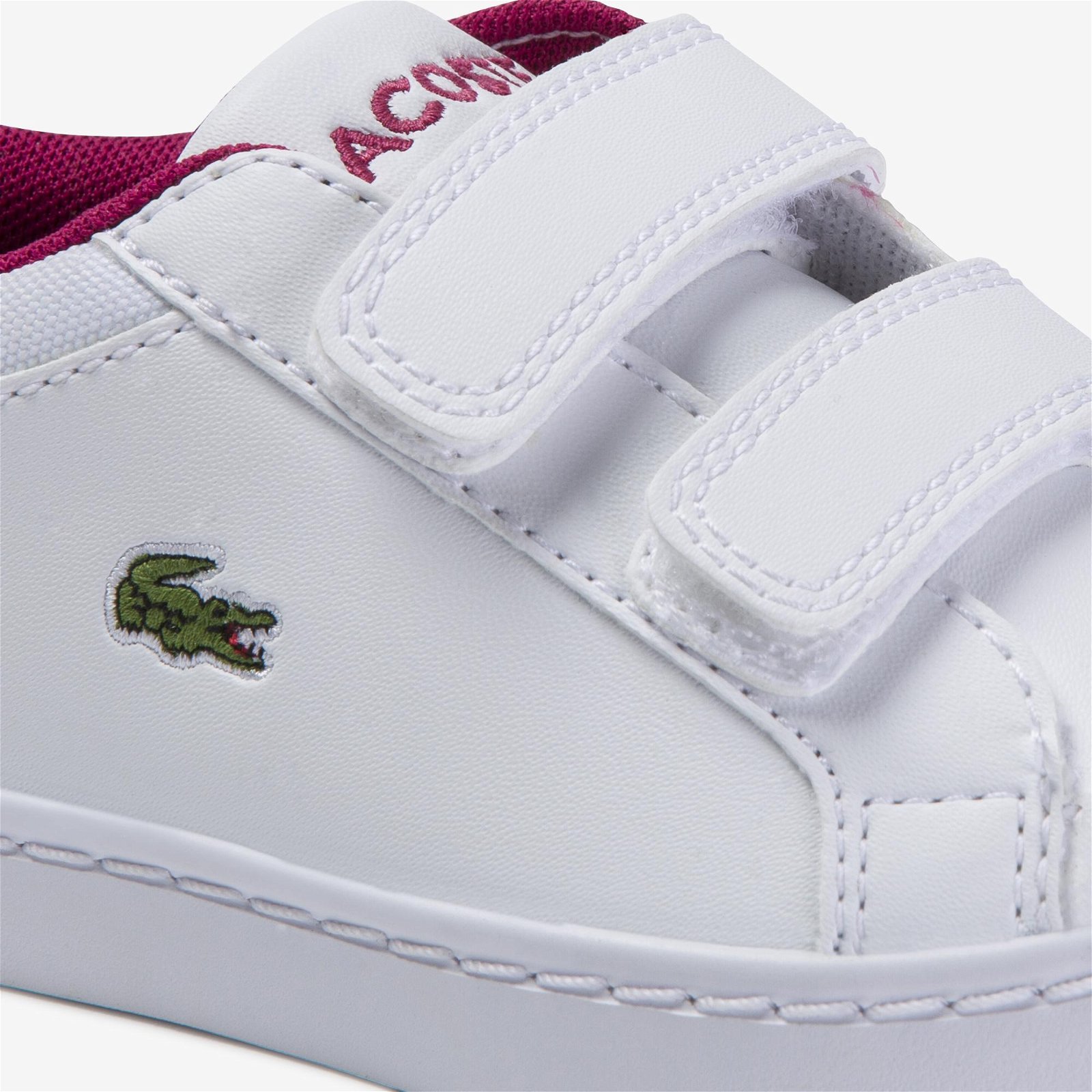 Lacoste Straightset 120 1 Cui Çocuk Beyaz - Koyu Pembe Sneaker