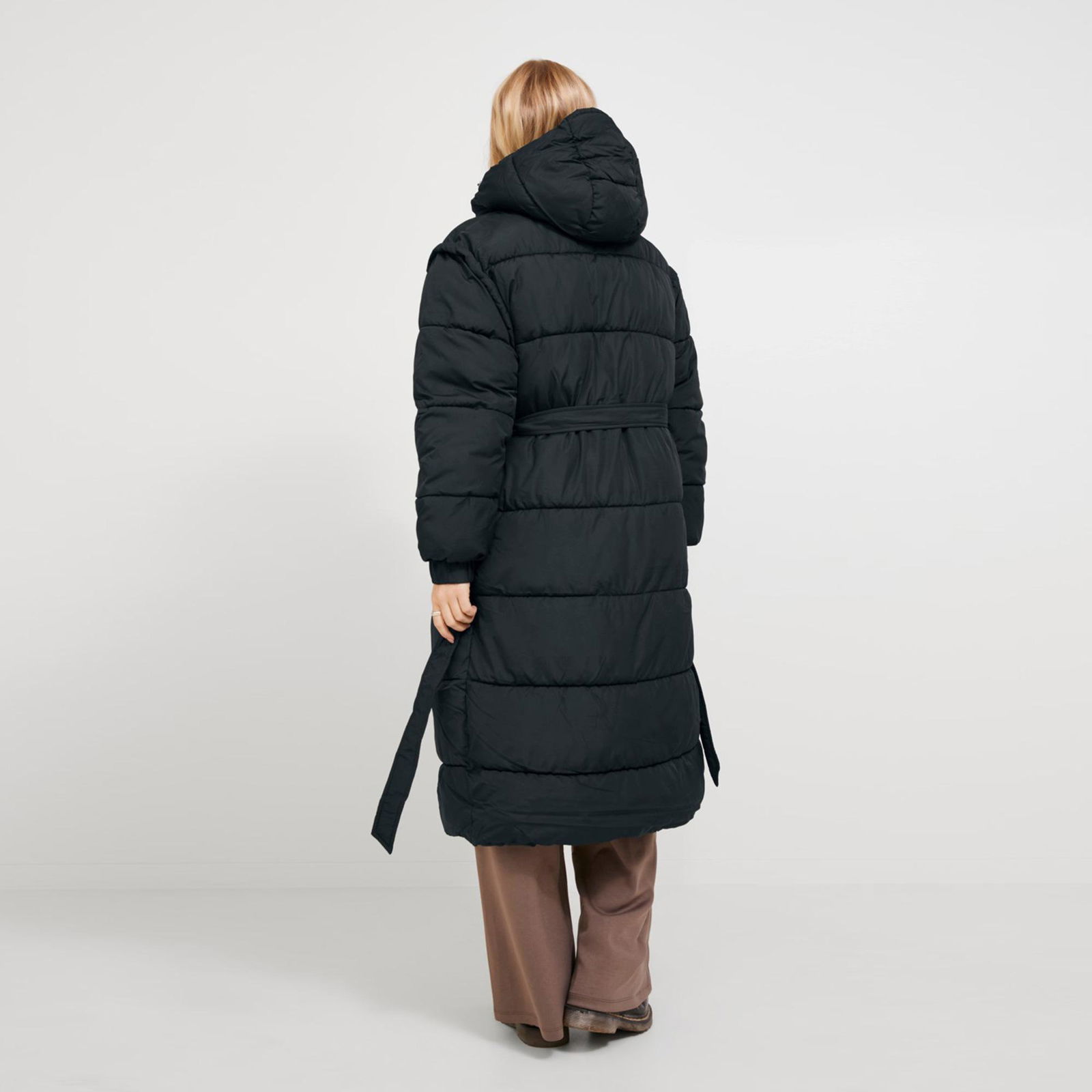 Jack & Jones Jxsus Long Puffer Coat Kadın Siyah Mont