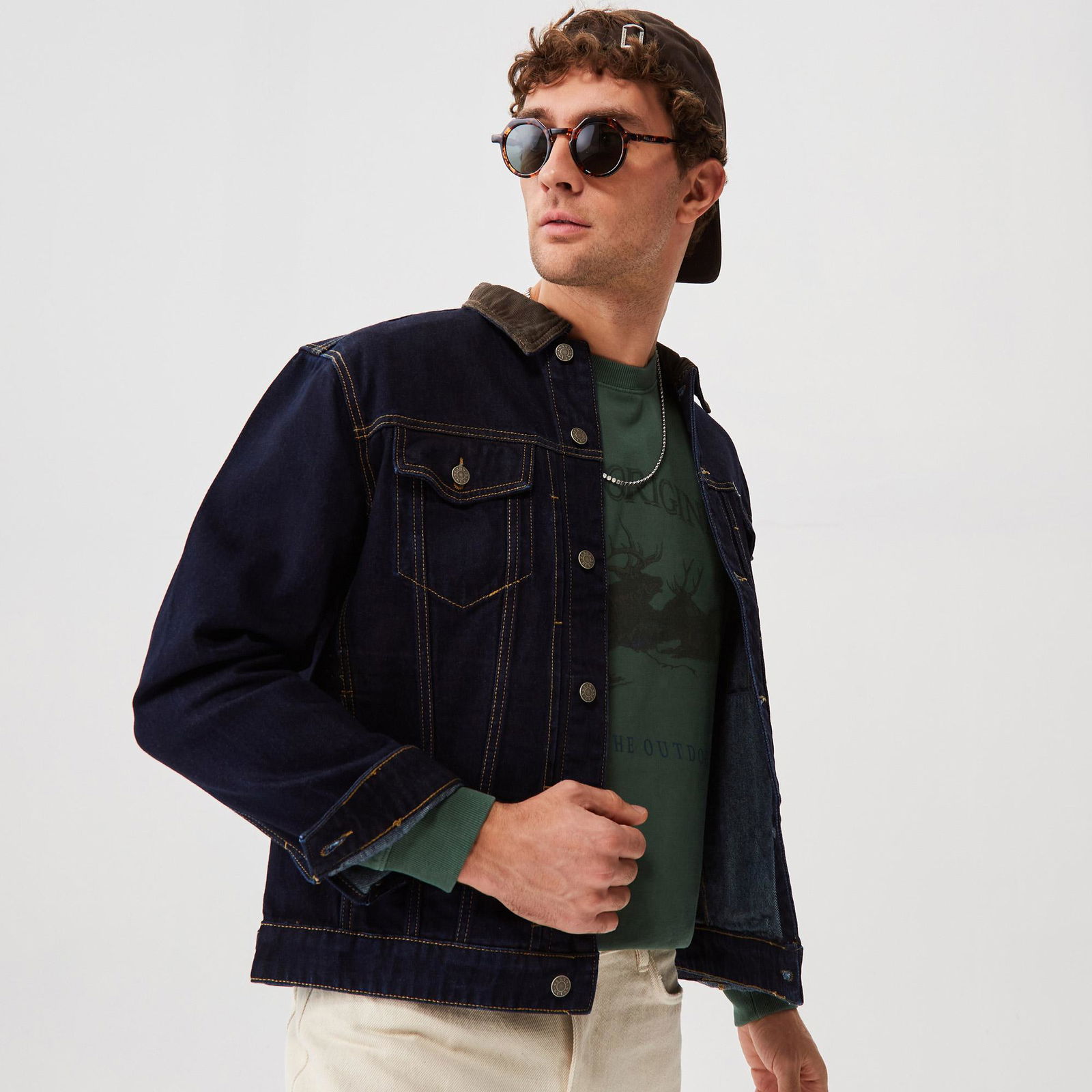 Guess Originals Go Deer Erkek Siyah Kot Ceket