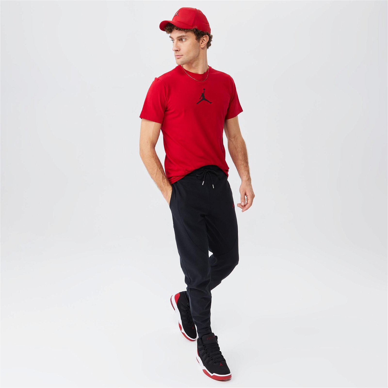 Jordan Jumpman Dri-Fit Crew Erkek Kırmızı T-Shirt