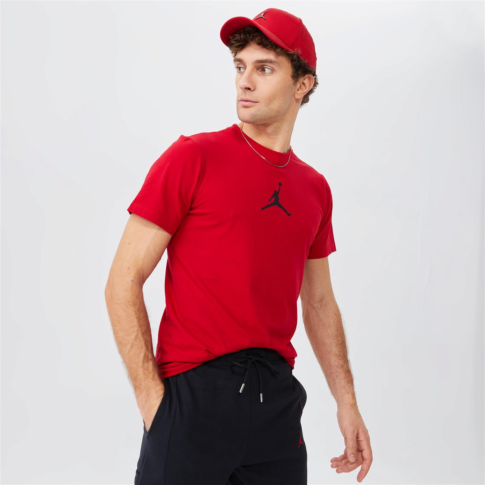 Jordan Jumpman Dri-Fit Crew Erkek Kırmızı T-Shirt