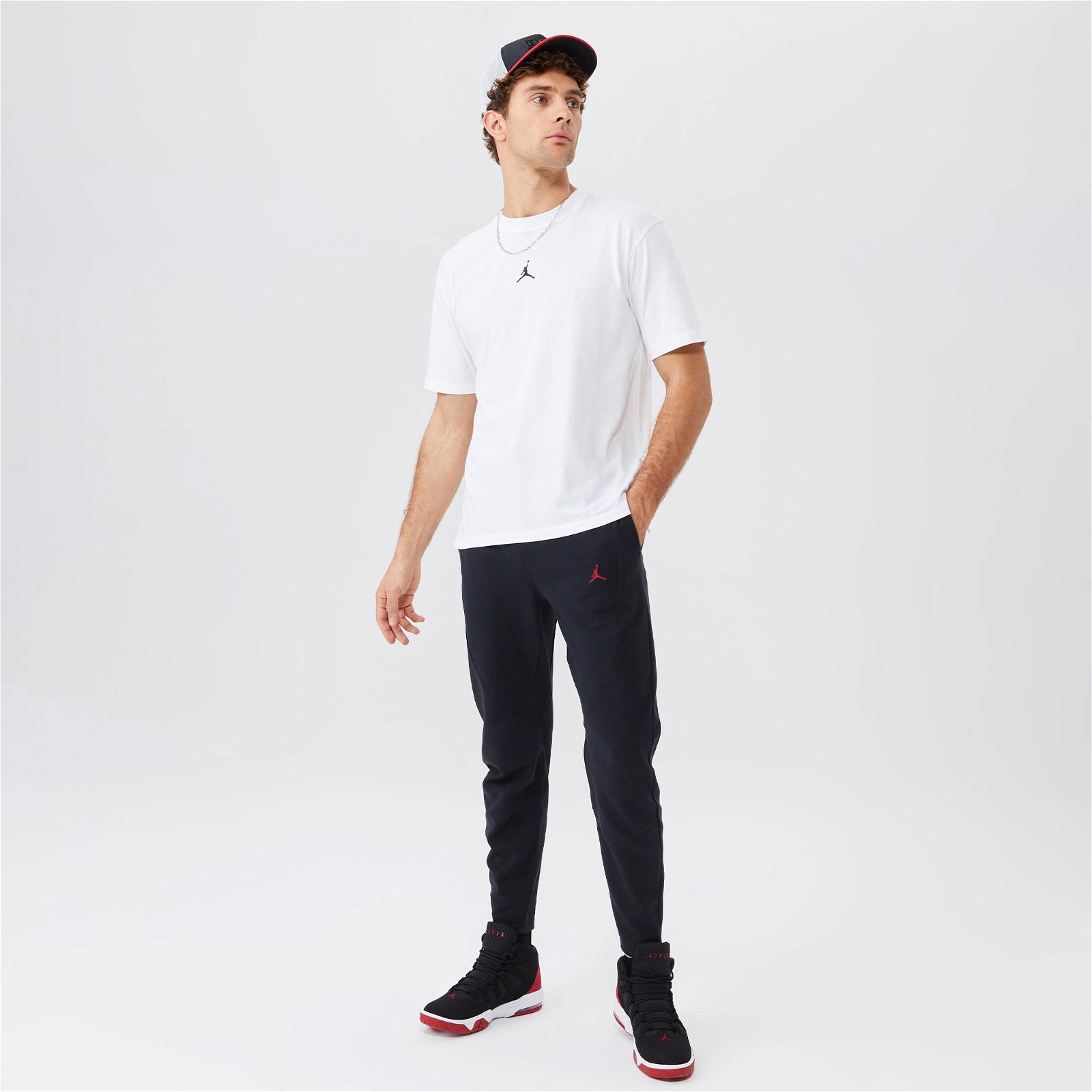 Jordan Dri-FIT Sprt Ss Top Erkek Beyaz T-Shirt
