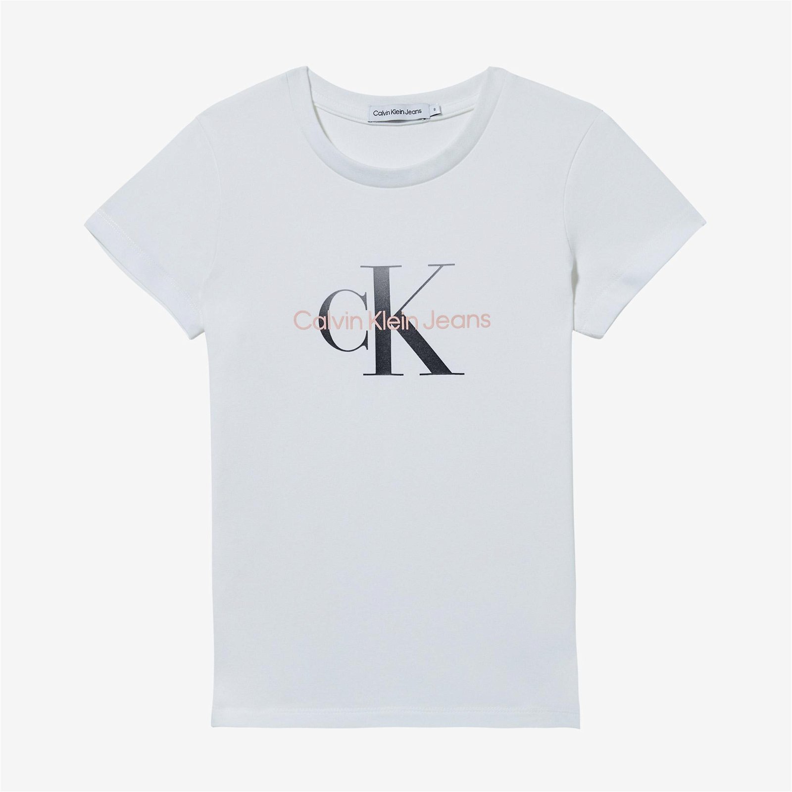 Calvin Klein Gradient Monogram Çocuk Beyaz T-Shirt