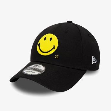  New Era Smiley Logo 9FORTY Unisex Siyah Şapka