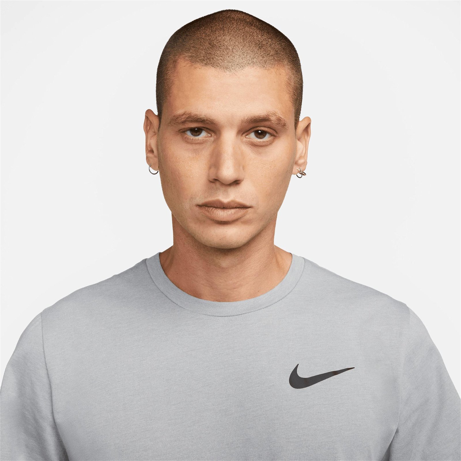 Nike Pro Dri-FIT Proc Burnout Top 3.0 Erkek Gri T-Shirt