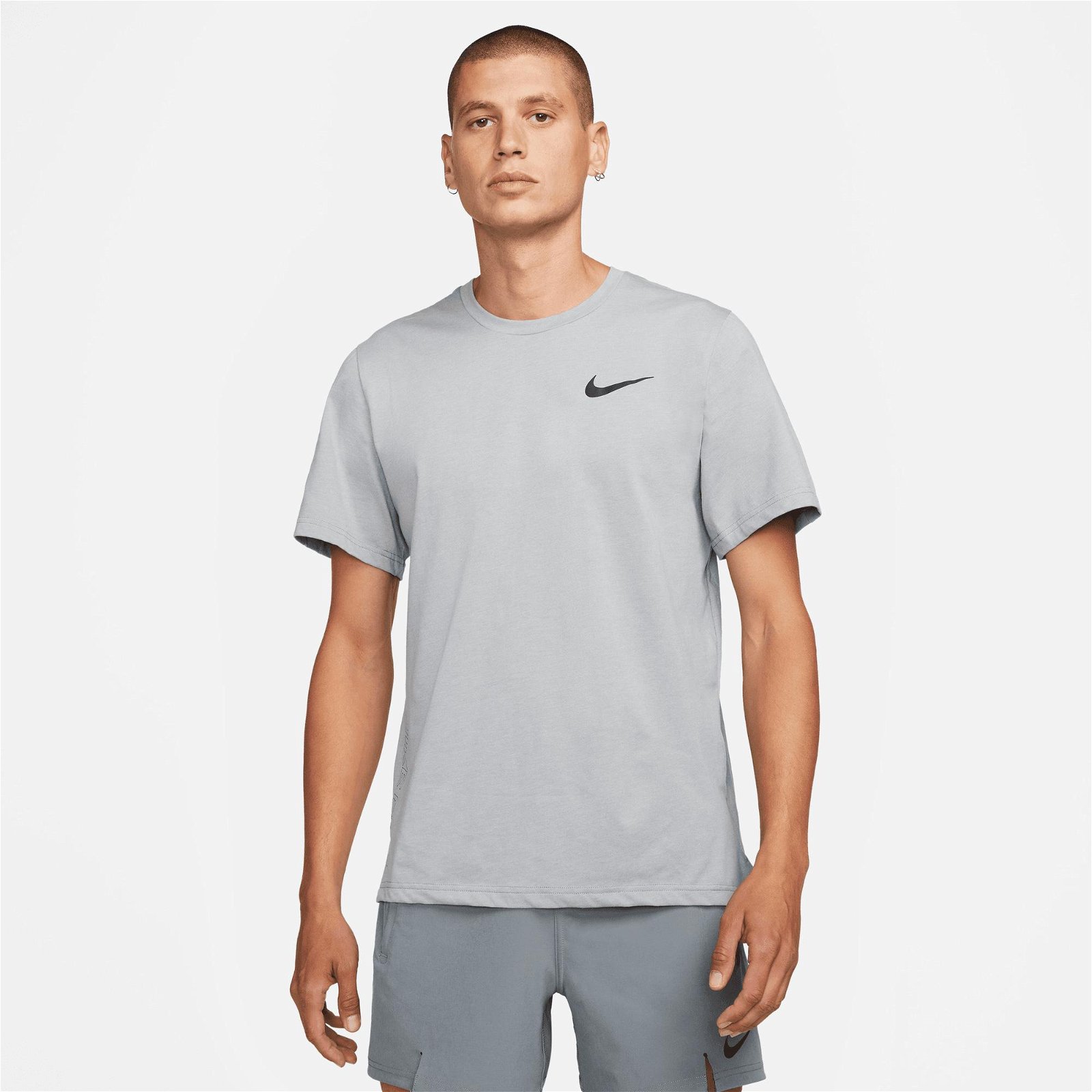 Nike Pro Dri-FIT Proc Burnout Top 3.0 Erkek Gri T-Shirt