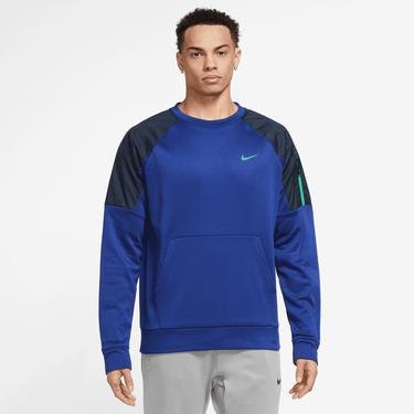  Nike Therma Novelty Crew Erkek Mavi Sweatshirt