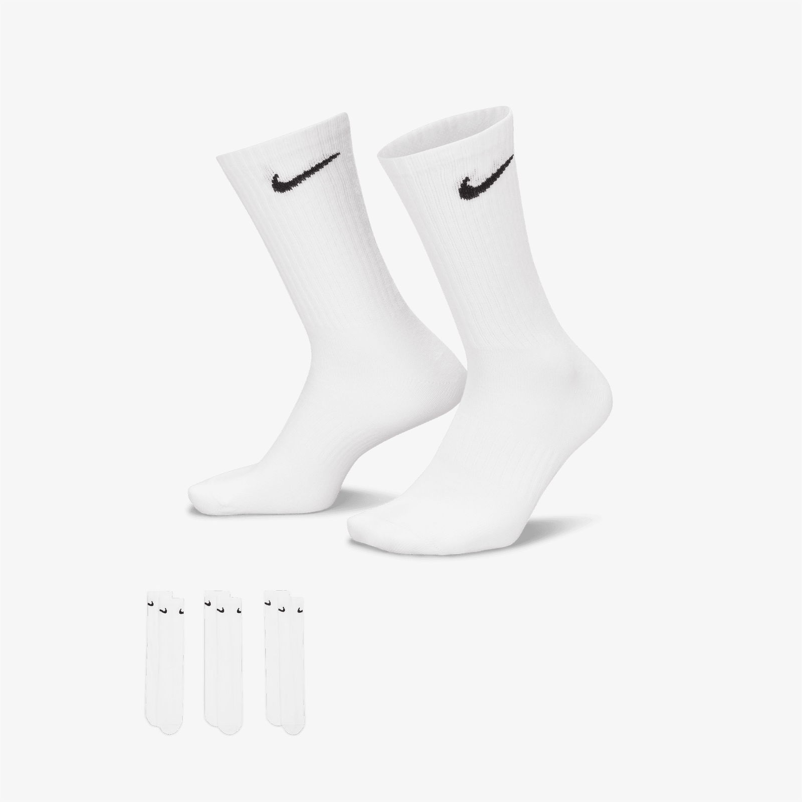 Nike Everyday Crew 3'lü Erkek Beyaz Çorap
