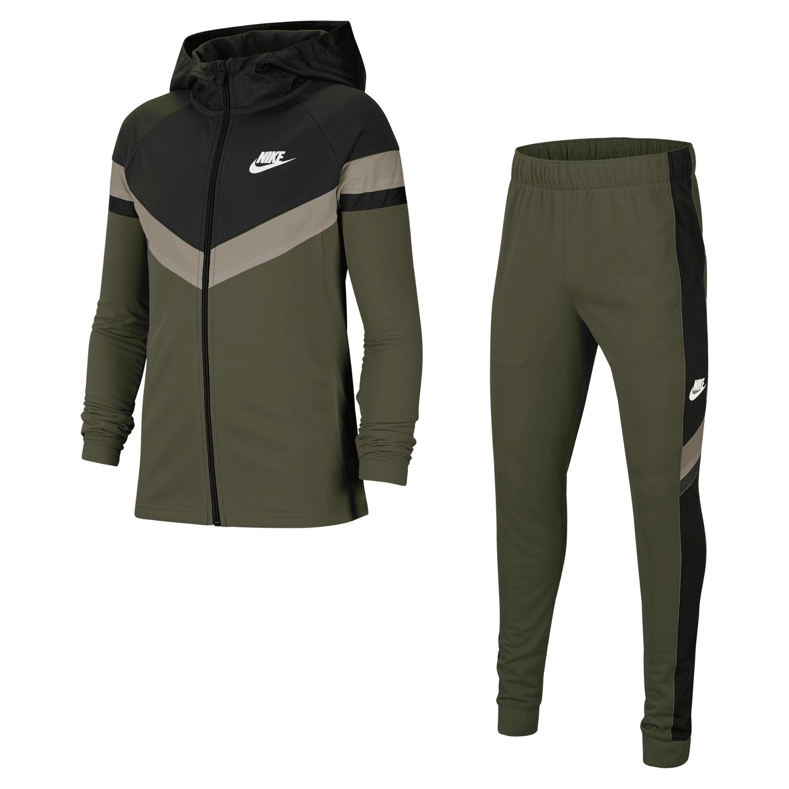 Nike Sportswear Poly Woven Overly Tracksuit Genç Haki Eşofman Takımı