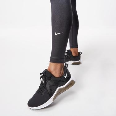  Nike Dri-FIT One Mid-Rise Shine Kadın Siyah Tayt