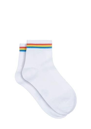  Mavi Bileği Çizgili Soket Çorap 195544-620