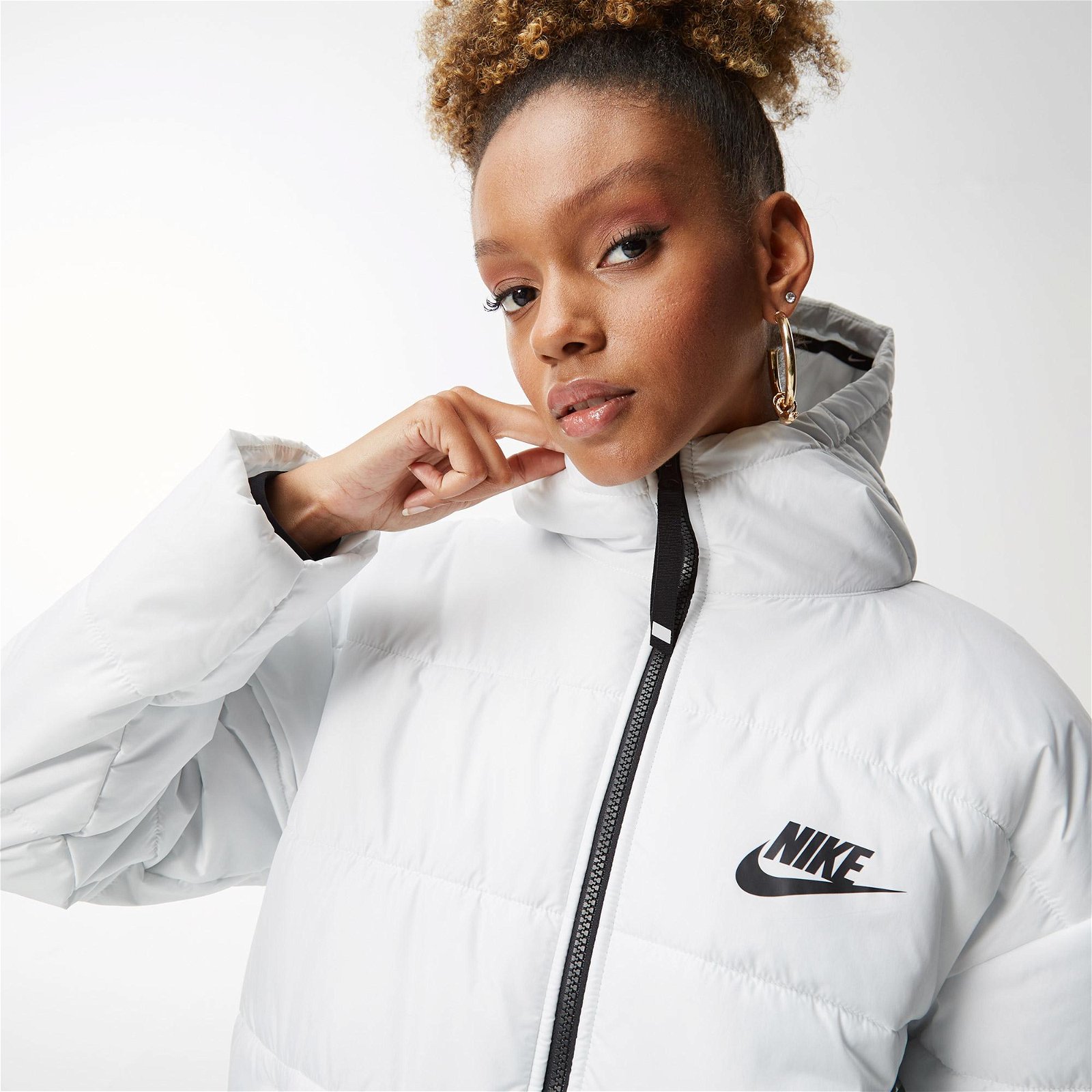 Nike Sportswear Syn Therma-FIT Repel Parka Kadın Beyaz Mont