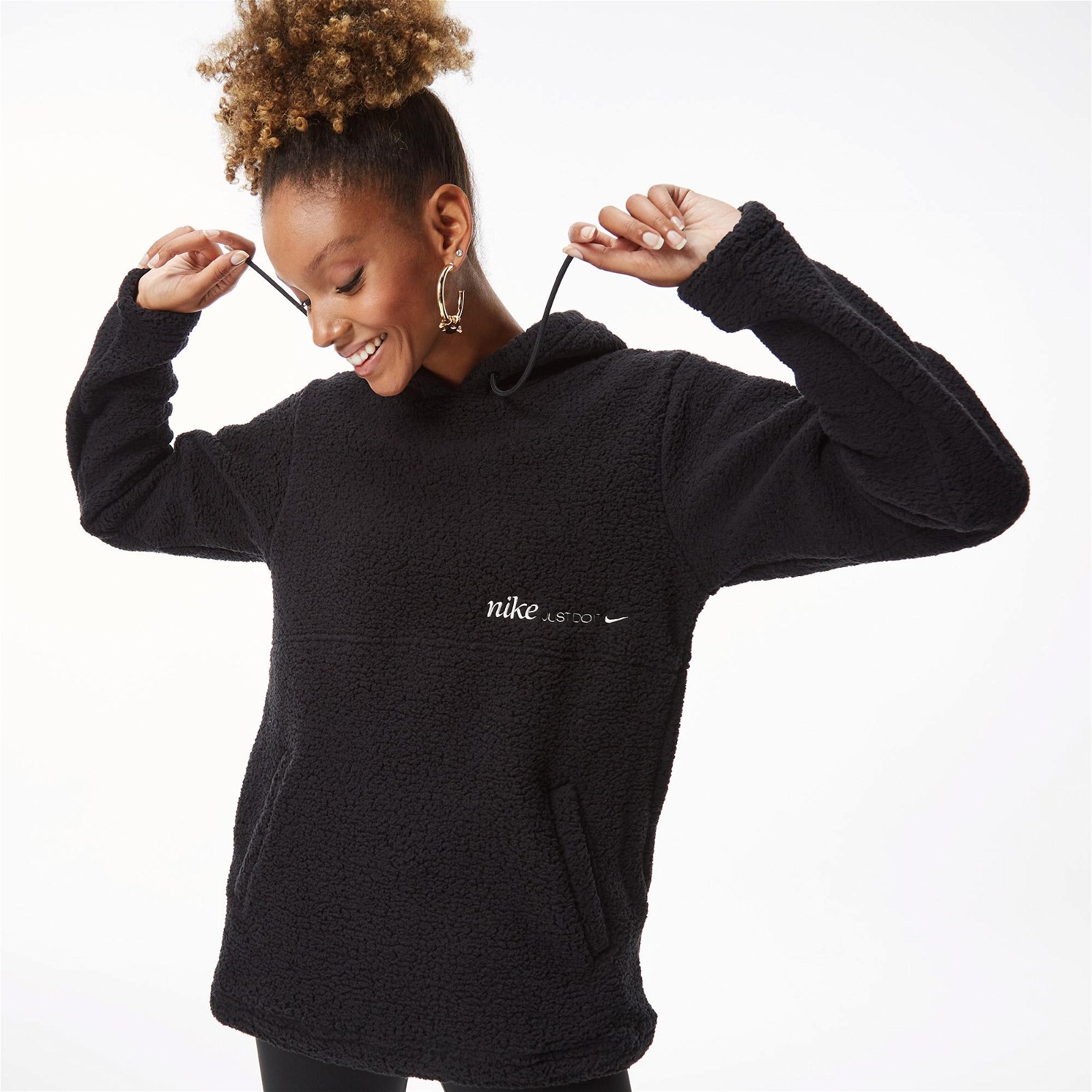 Nike Therma-FIT Cozy Top Core Kadın Siyah Sweatshirt