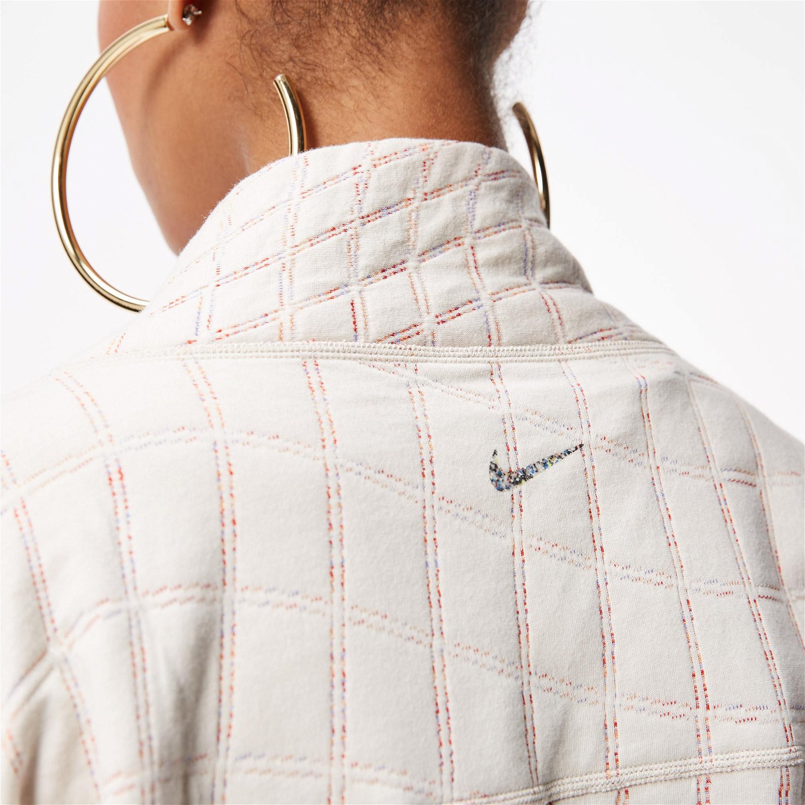 Nike Yoga Therma-FIT Luxe Cozy Fleece Top Kadın Beyaz Hırka