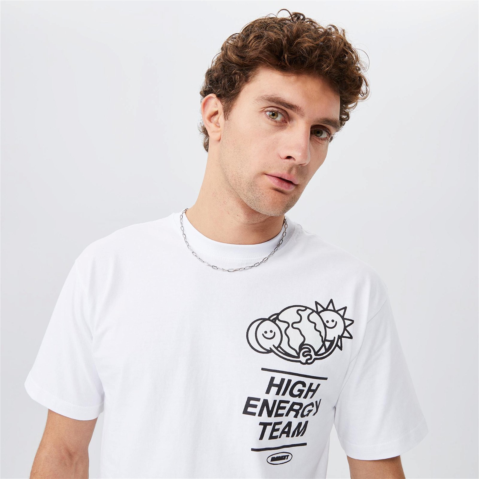 Market High Energy Team Erkek Beyaz T-Shirt