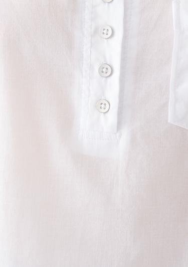  Mavi Cepli Beyaz Bluz 1210190-620