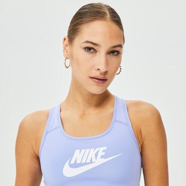  Nike Dri-Fit Swoosh Futura  Kadın Mor Bra