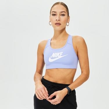  Nike Dri-Fit Swoosh Futura  Kadın Mor Bra