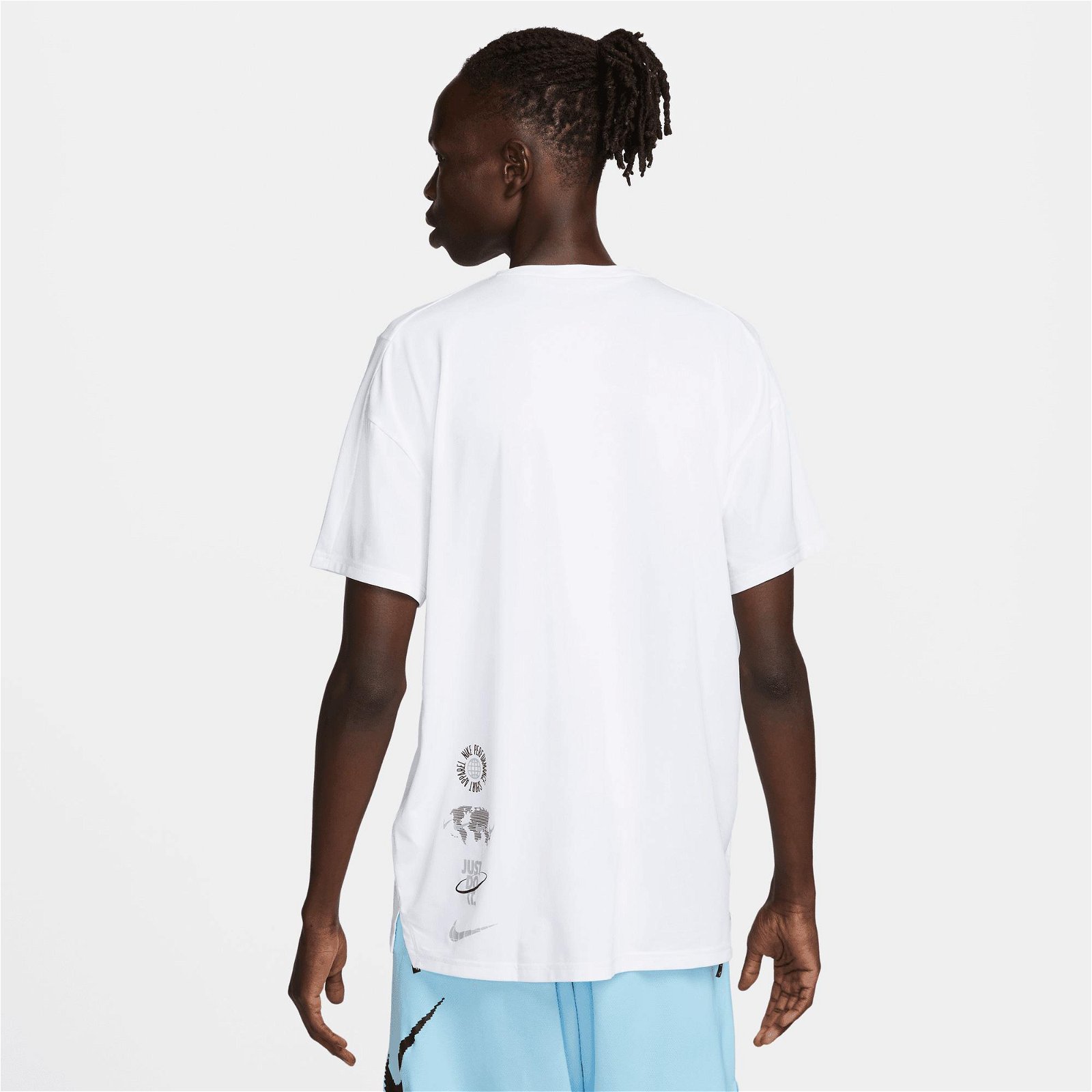 Nike Pro Dri-FIT Hpr Dry Top 1 Erkek Beyaz T-Shirt