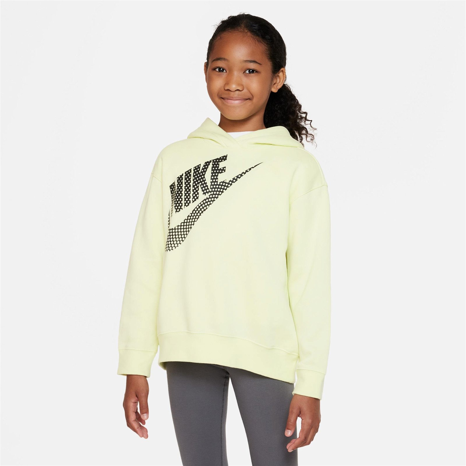Nike Sportswear Oversize Hoodie Çocuk Yeşil Sweatshirt