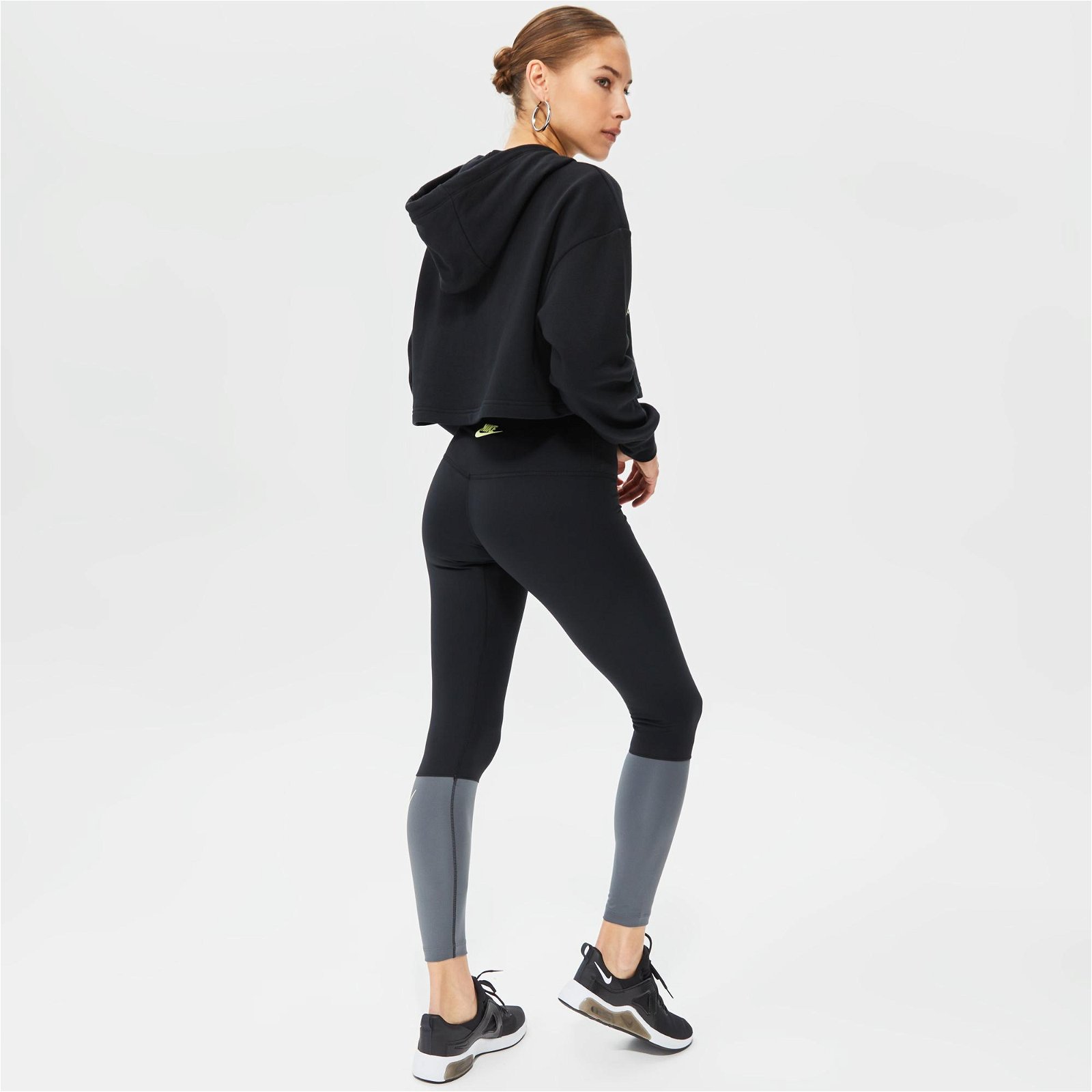 Nike Sportswear Fleece Hoodie Crop Dance Kadın Siyah Sweatshirt