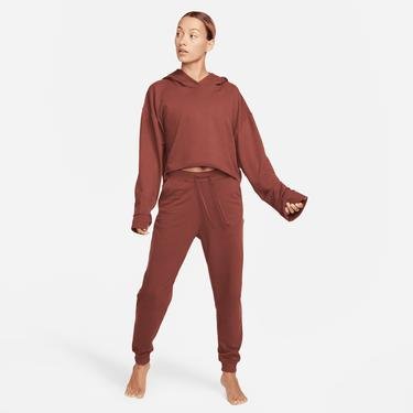  Nike Yoga Luxe Fleece Hoodie Kadın Kahverengi Sweatshirt