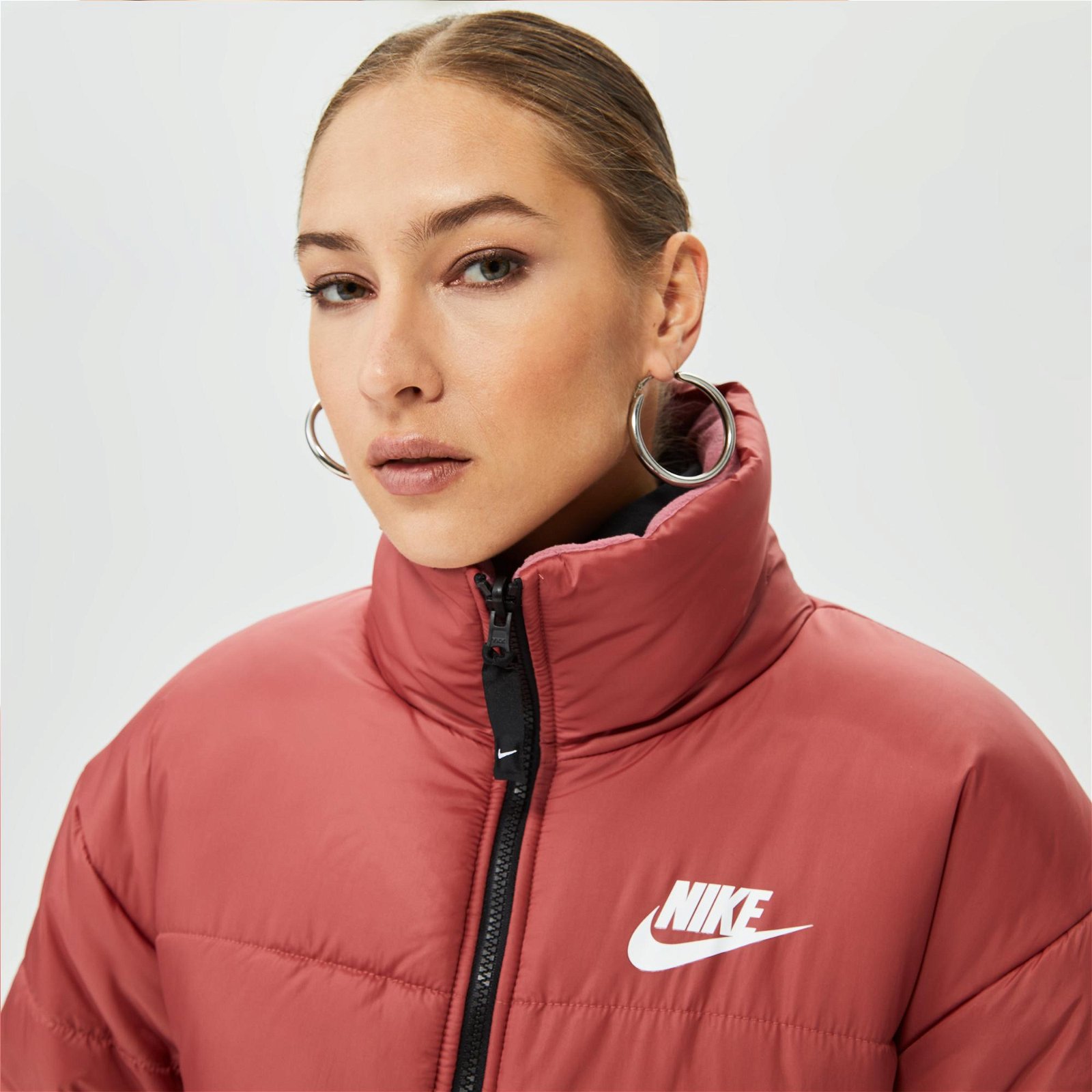 Nike Sportswear Therma-FIT Repel Classic Hoodie Kadın Turuncu Mont