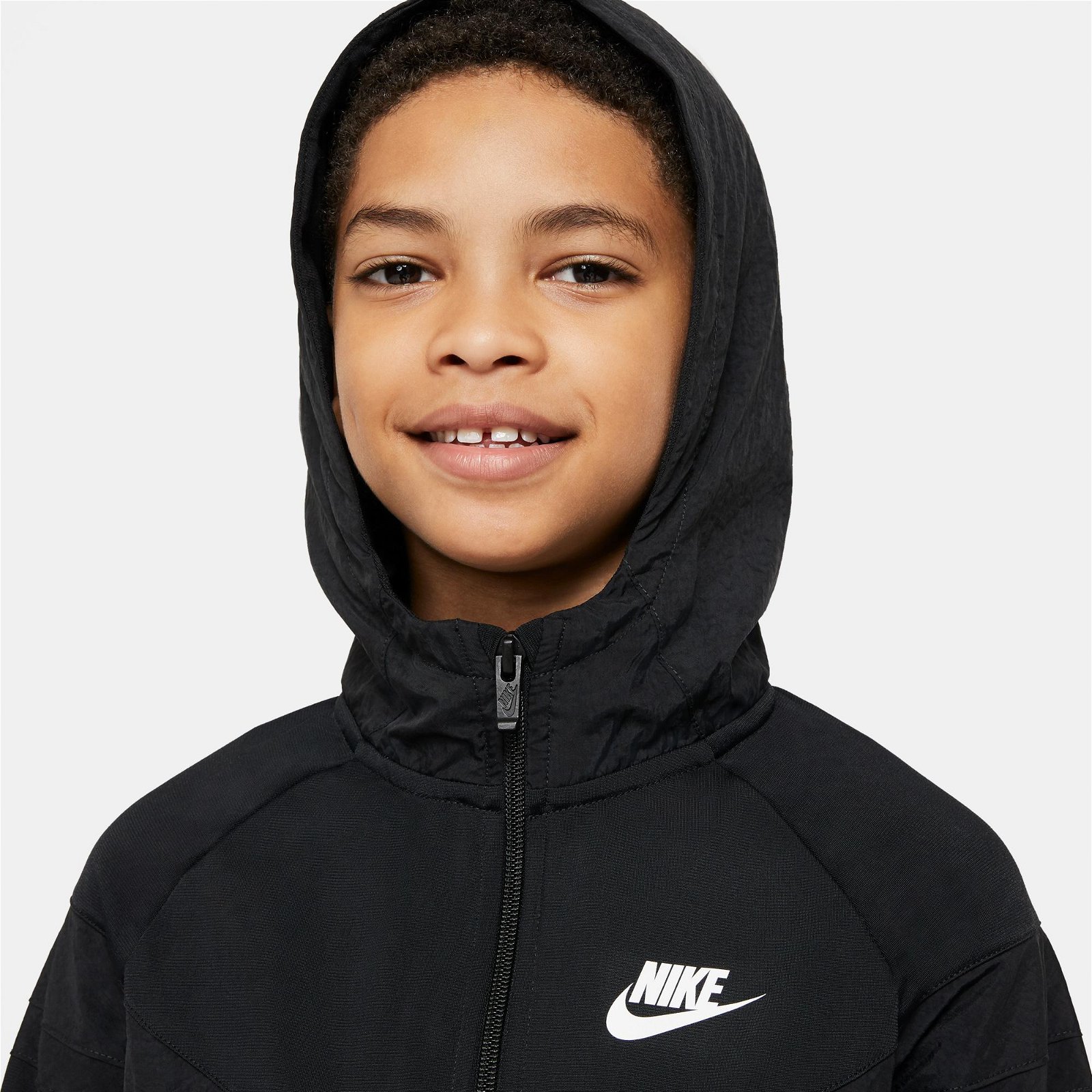 Nike Sportswear Poly Woven Overly Tracksuit Genç Siyah Eşofman Takımı