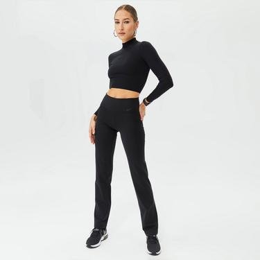  Nike Yoga Dri-FIT Luxe Crop Top Kadın Siyah Uzun Kollu T-Shirt