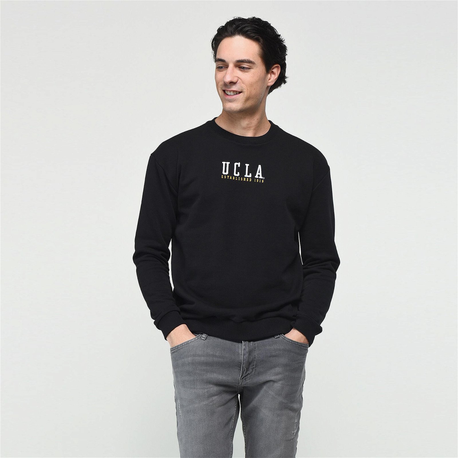 UCLA Guerne Erkek Siyah Sweatshirt