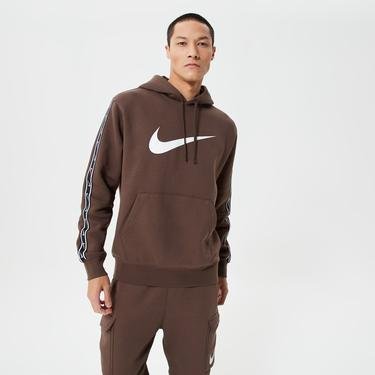  Nike Sportswear Repeat Fleece Hoodie Erkek Kahverengi Sweatshirt