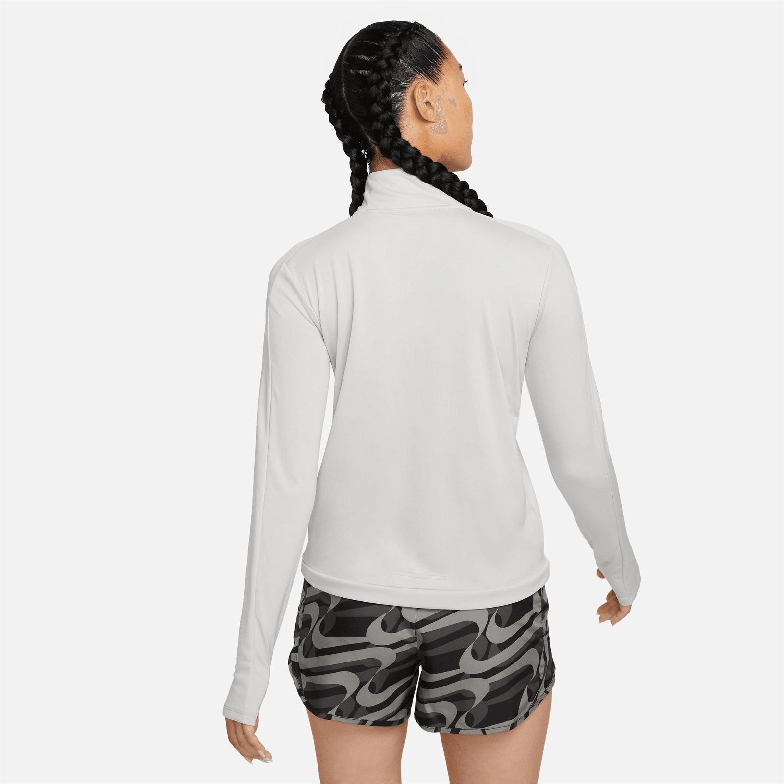 Nike Dri-FIT Pacer Hz Kadın Gri Sweatshirt