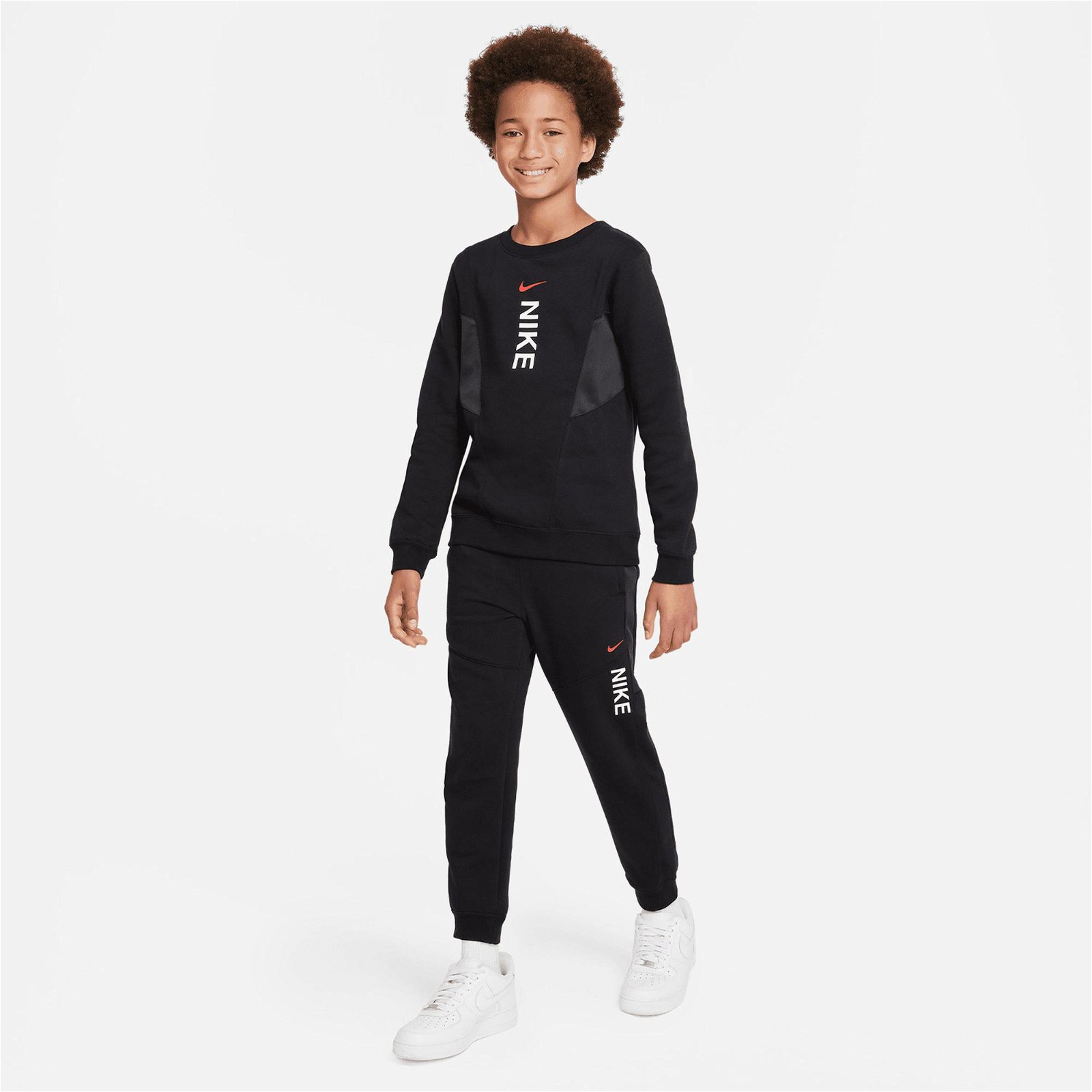 Nike Sportswear Hybrid Fleece Jogger Çocuk Siyah Eşofman Altı