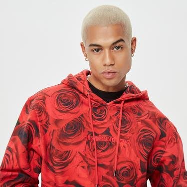  The Hundreds Rosa Pullover Erkek Kırmızı Hoodie Sweatshirt