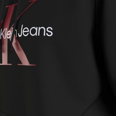  Calvin Klein Jeans Seasonal Monologo Regular  Erkek Siyah Sweatshirt