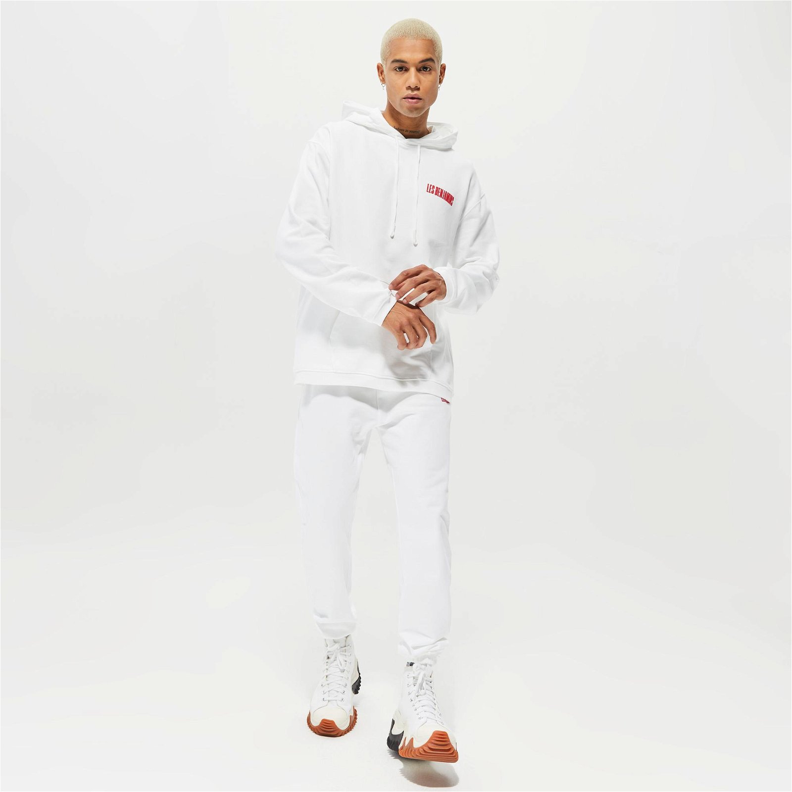 Les Benjamins Exclusives Erkek Beyaz Hoodie Sweatshirt