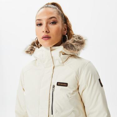  Columbia Suttle Mountain Long Insulated Kadın Beyaz Mont