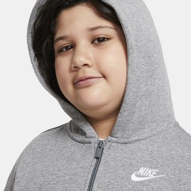  Nike Sportswear Hoodie Full-Zip Club Çocuk Gri Sweatshirt