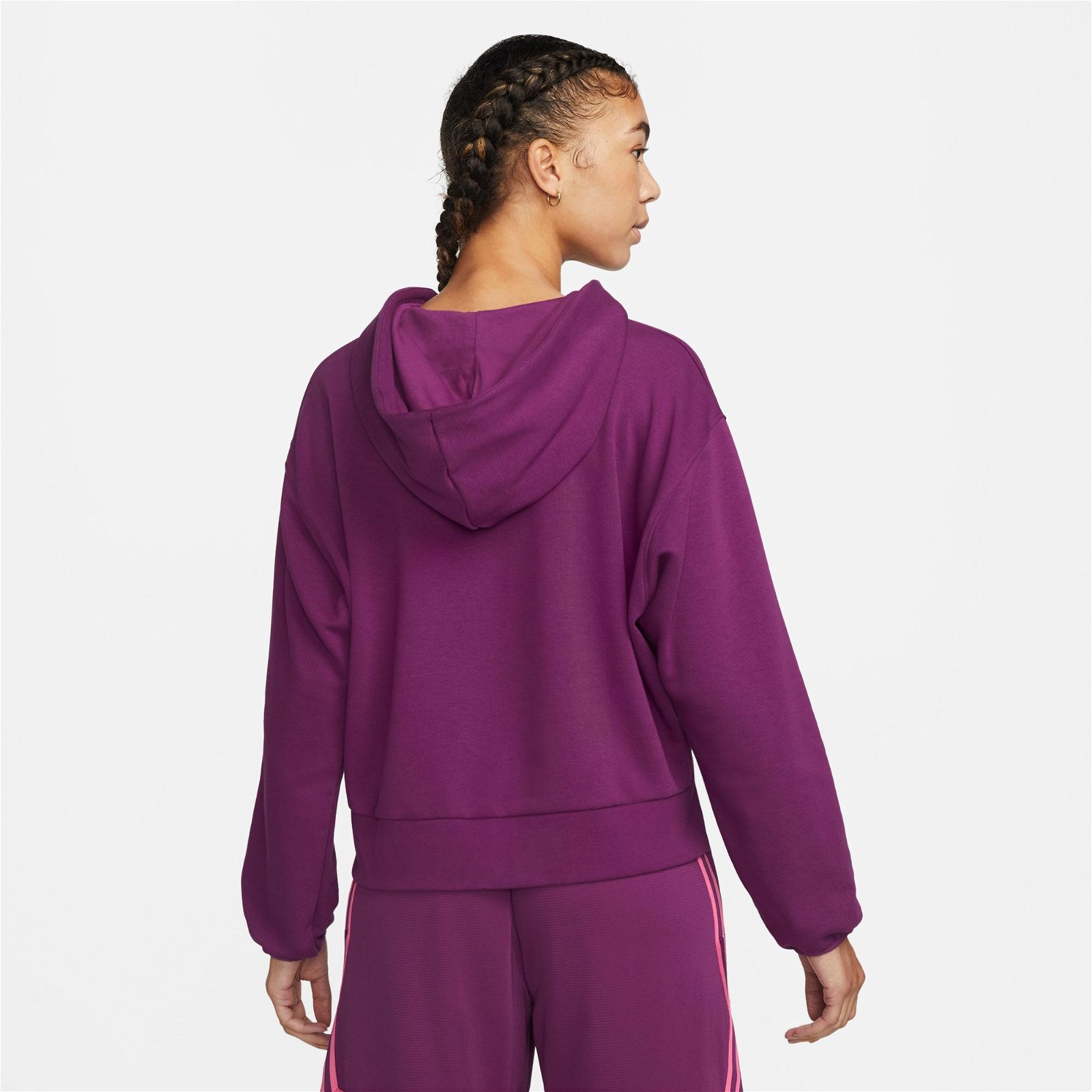 Nike Dri-FIT Issue Hoodie Kadın Mor Sweatshirt