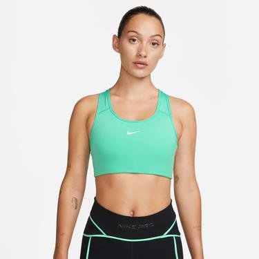  Nike Dri-FIT Swoosh 1Pp Kadın Yeşil Bra