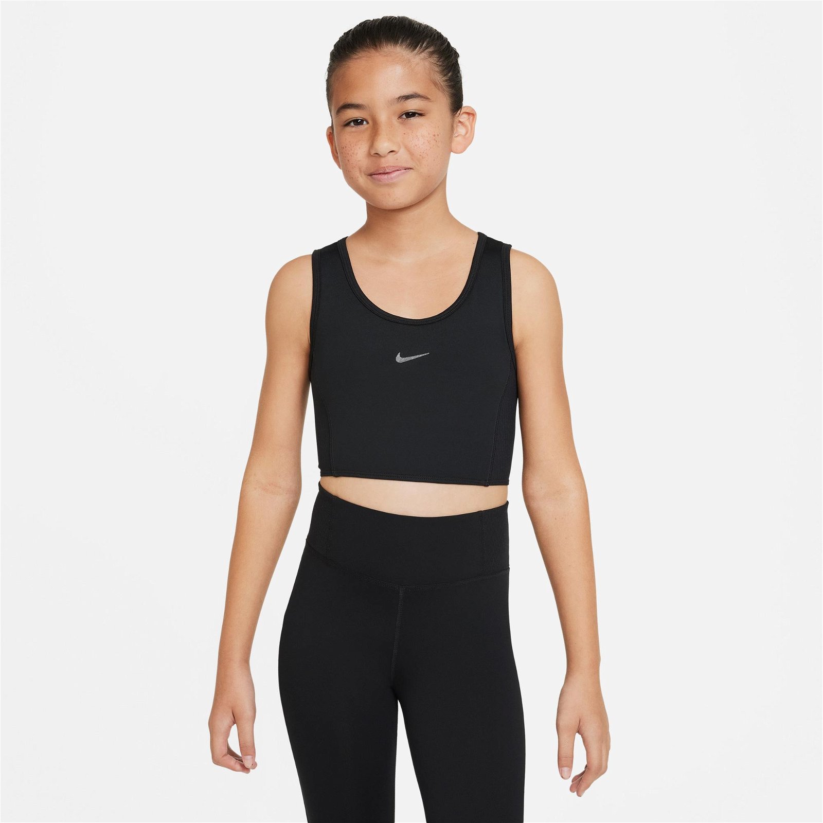 Nike Yoga Dri-FIT Tank Çocuk Siyah Kolsuz T-Shirt