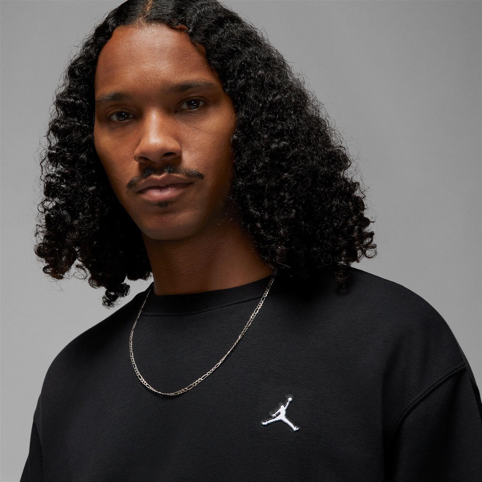 Jordan Essential Fleece Crew Erkek Siyah Sweatshirt