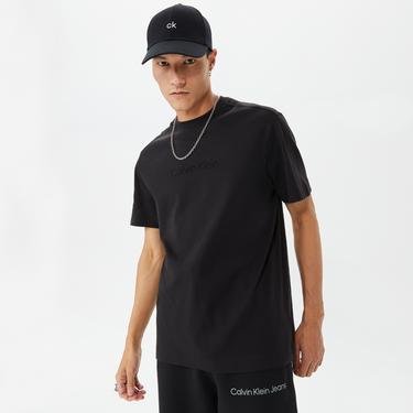  Calvin Klein Comfort Debossed Logo Siyah Erkek T-Shirt