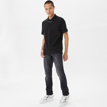  Calvin Klein Embossed Rib Comfort Polo Erkek Siyah Polo
