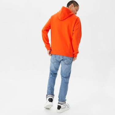  Calvin Klein Jeans Seasonal Blocked Logo Erkek Turuncu Hoodie Sweatshirt