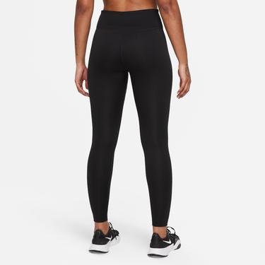  Nike One Therma-FIT Mid Rise Kadın Siyah Tayt