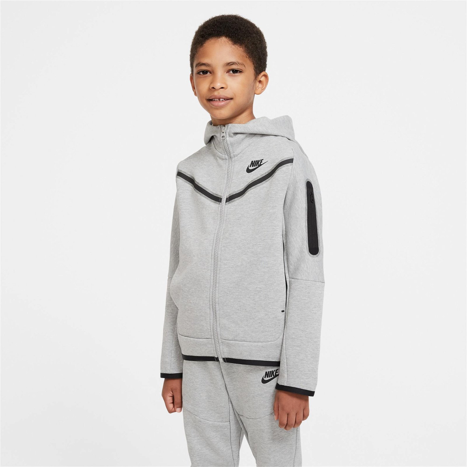 Nike Sportswear Tech Fleece Çocuk Gri Sweatshirt