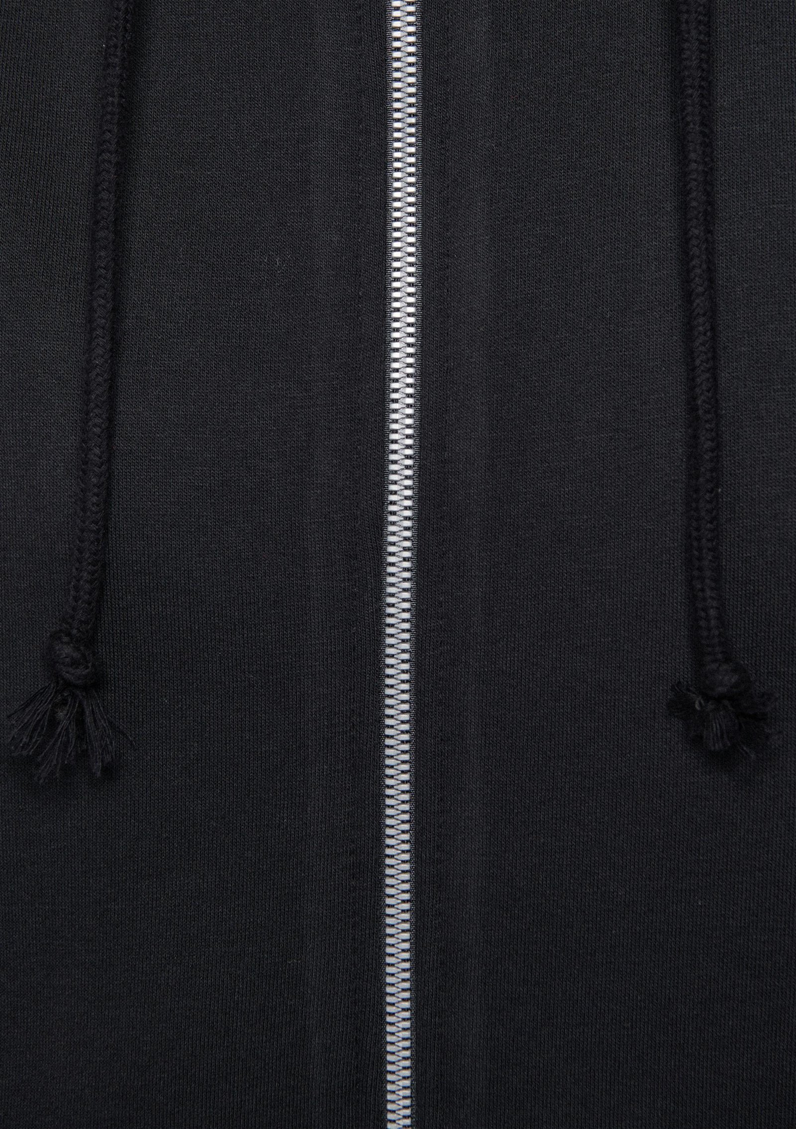 Mavi Kapüşonlu Fermuarlı Siyah Sweatshirt 1610221-900