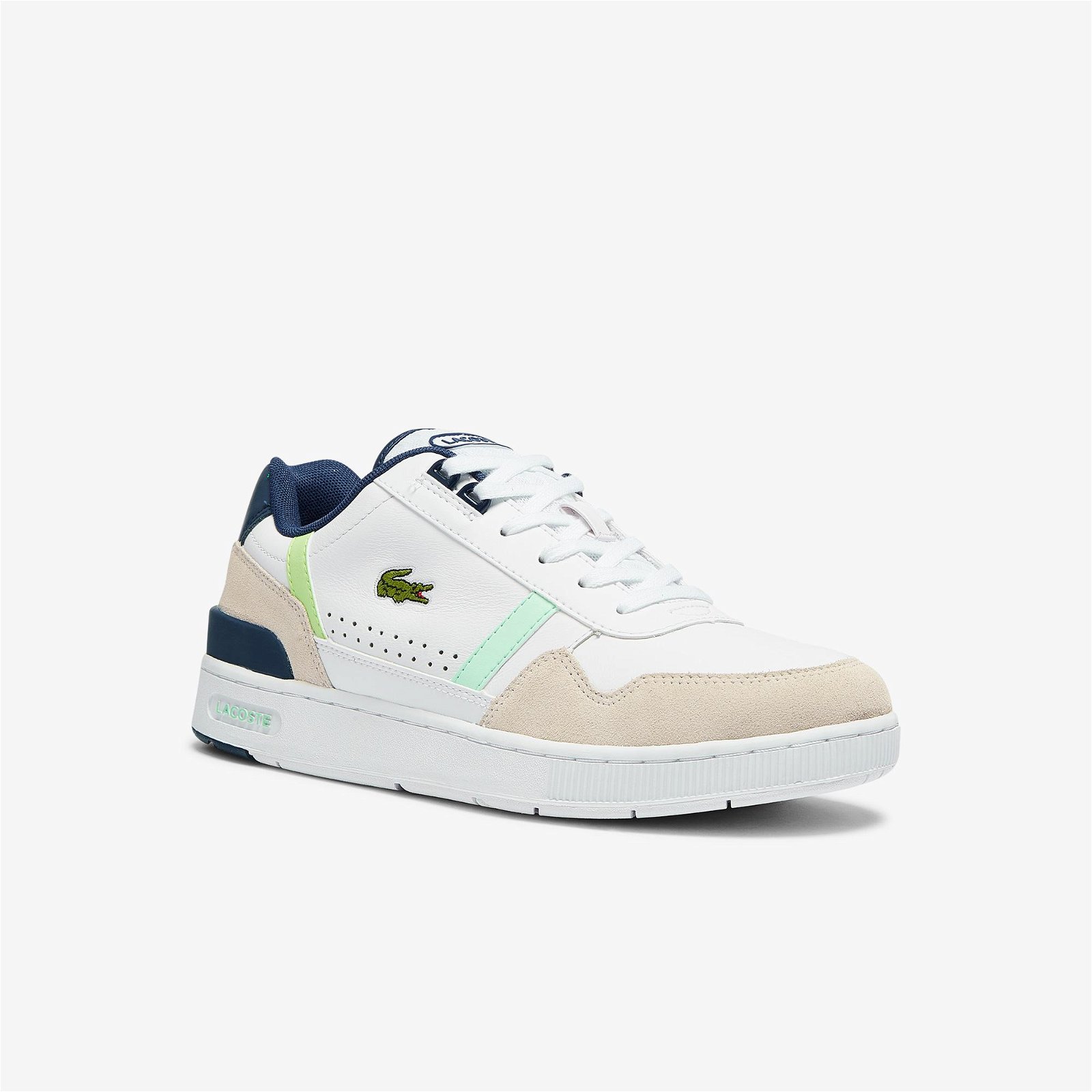 Lacoste T-Clip 0721 3 Erkek Beyaz - Lacivert Sneaker